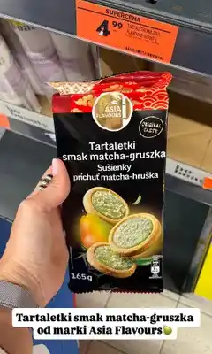 Biedronka Tartaletki smak matcha-gruszka Asia Flavours oferta