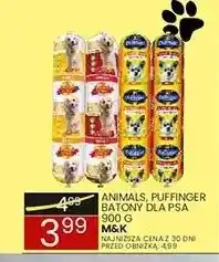 Wafelek Batony dla psa Animals Puffinger M&K oferta