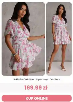 Renee Sukienka ozdobiona kopertowym dekoltem Renee oferta