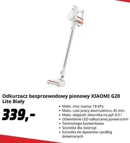 Media Markt Odkurzacz bezprzewodowy pionowy Xiaomi G20 Lite Biały oferta