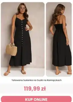 Renee Sukienka taliowana na guziki na ramiączkach Renee oferta
