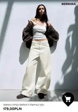 Bershka Jeansy o kroju balloon z klamrą z tyłu Bershka oferta