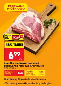 Biedronka Łopatka wieprzowa bez kości oferta