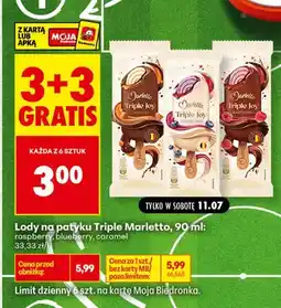 Biedronka Lody na patyku Marletto Triple Joy Caramel oferta