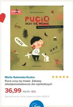 Smyk Książka Pucio uczy się mówić. Zabawy dźwiękonaśladowcze dla najmłodszych oferta