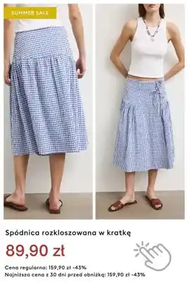Spódnica rozkloszowana w kratkę