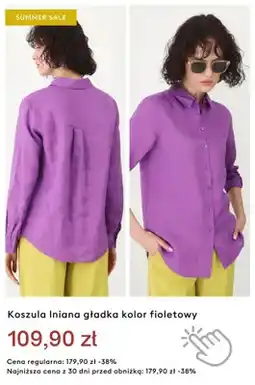 Medicine Koszula lniana gładka fioletowa oferta