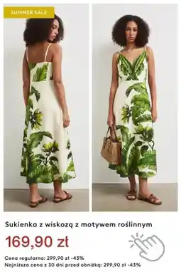 Medicine Sukienka z wiskozą z motywem roślinnym oferta