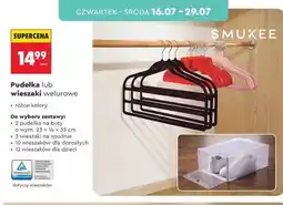 Biedronka Pudełka lub wieszaki welurowe oferta