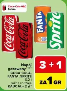 Carrefour Napój gazowany COCA-COLA, FANTA, SPRITE oferta