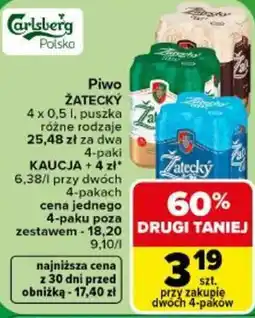 Carrefour Piwo ŻATECKY oferta