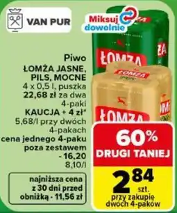 Carrefour Piwo Łomża Jasne Pils Mocne oferta