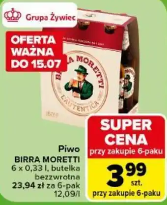 Carrefour Piwo BIRRA MORETTI oferta