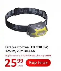 Poczta Polska Latarka czołowa LED COB 3W 125lm oferta
