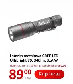 Poczta Polska Latarka metalowa CREE LED Emos Ultibright 70 340lm oferta