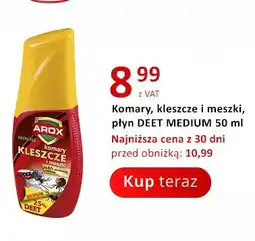 Poczta Polska Płyn na komary kleszcze i meszki DEET Medium Arox oferta