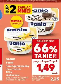 Kaufland Serek homogenizowany Danio z kawałkami czekolady oferta