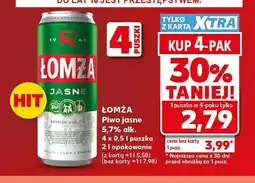 Kaufland Piwo jasne Łomża Jasne 4-pak oferta