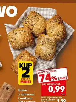 Kaufland Bułka z ziarnami i makiem oferta