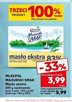Kaufland Masło ekstra Mlekpol Mazurski Smak oferta