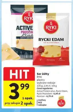 Intermarche Ser żółty Rycki Maasdam Ryki plastry oferta