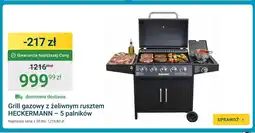ERLI Grill gazowy z żeliwnym rusztem Heckermann 5 palników oferta