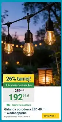 ERLI Girlanda ogrodowa LED 40 m oferta
