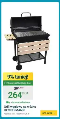 ERLI Grill węglowy na wózku Heckermann oferta