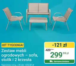 ERLI Zestaw mebli ogrodowych sofa + stolik + 2 krzesła oferta