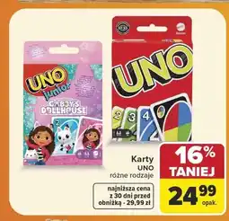 Carrefour Karty do gry UNO Junior Gabby's Dollhouse oferta