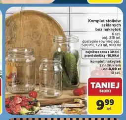 Carrefour Komplet słoików szklanych bez nakrętek 6-pak oferta