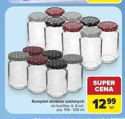 Carrefour Komplet słoików szklanych do konfitur oferta