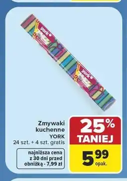Carrefour Zmywaki kuchenne York 28-pak oferta