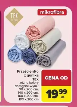 Carrefour Prześcieradło z gumką mikrofibra TEX Home oferta