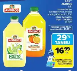Carrefour Sok pomarańcza Andros oferta