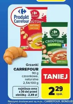 Carrefour Grzanki czosnkowe Carrefour oferta