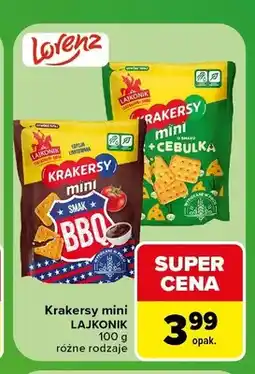 Carrefour Krakersy mini Lajkonik o smaku BBQ oferta