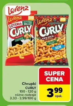Carrefour Chrupki orzechowe Curly Classic oferta