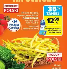 Carrefour Fasolka szparagowa żółta Carrefour polska oferta