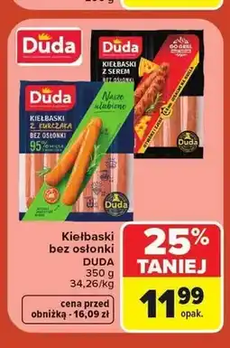 Carrefour Kiełbaski z kurczaka bez osłonki Duda oferta