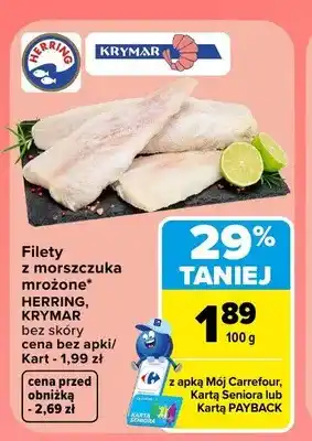 Carrefour Filety z morszczuka mrożone bez skóry Herring Krymar oferta