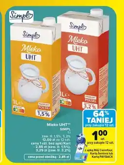 Carrefour Mleko UHT Simpl 3,2% oferta