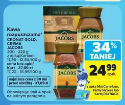 Carrefour Kawa rozpuszczalna Jacobs Cronat Gold oferta