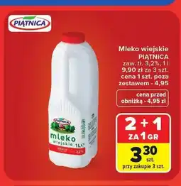 Carrefour Mleko świeże wiejskie Piątnica 3,2% oferta