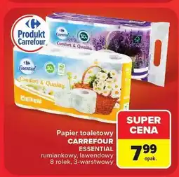 Carrefour Papier toaletowy Carrefour Essential rumiankowy 8-pak oferta