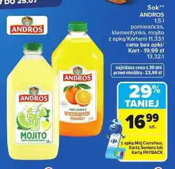 Carrefour Sok pomarańczowy Andros oferta