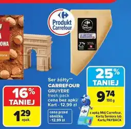 Carrefour Ser żółty Carrefour Gruyère oferta