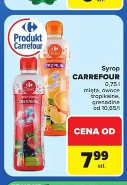Carrefour Syrop o smaku miętowym Carrefour oferta