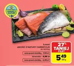 Carrefour Filet łososia ze skórką Jakość z Natury Carrefour oferta