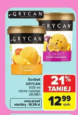 Carrefour Sorbet Grycan z mango oferta